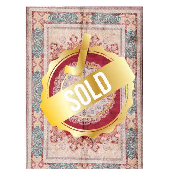 5'7 x 8'10 Hand-Knotted Persian Qom Silk Area Rug 12/14 Delivery